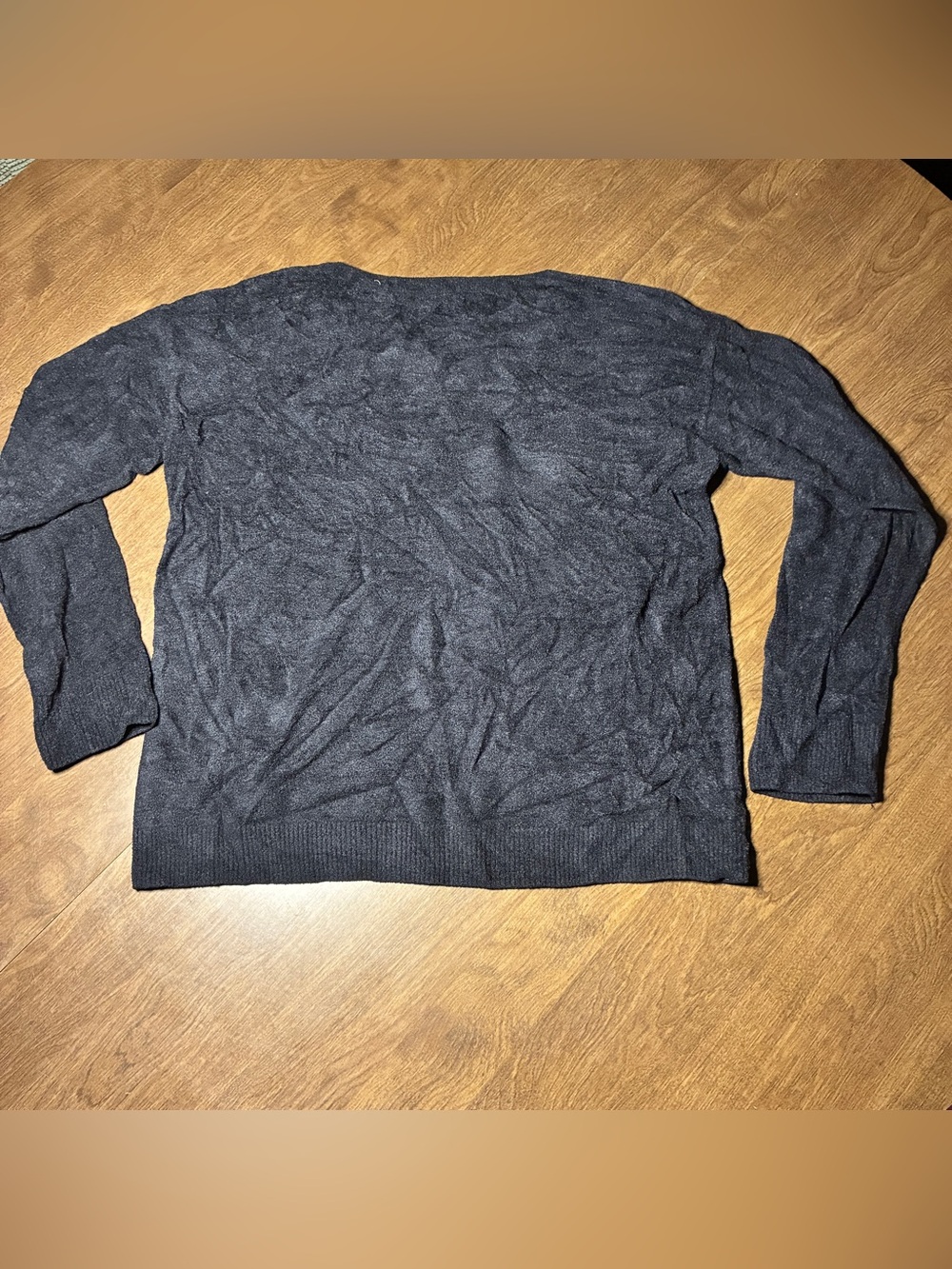 Barefoot Dreams CozyChic Ultra Lite Pullover Womens Petite Large Black NWOT